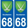 68 Soultzeren blason autocollant plaque stickers ville