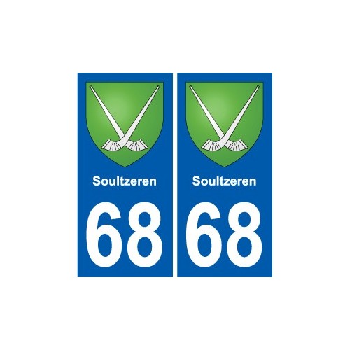 68 Soultzeren blason autocollant plaque stickers ville