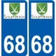 68 Soultzeren coat of arms sticker plate stickers city