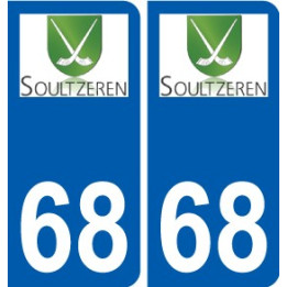 68 Soultzeren logo autocollant plaque stickers ville