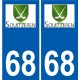 68 Soultzeren logo autocollant plaque stickers ville