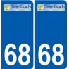 68 Steinbach logo autocollant plaque stickers ville