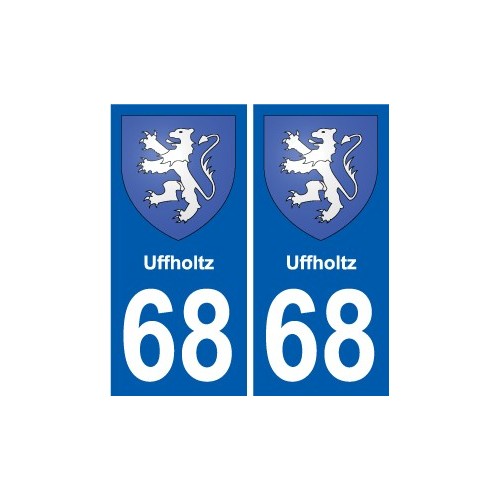 68 Uffholtz blason autocollant plaque stickers ville