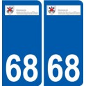 68 Waldighofen logo autocollant plaque stickers ville
