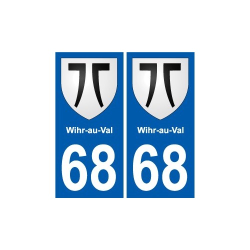 68 Wihr-au-Val stemma adesivo piastra adesivi città