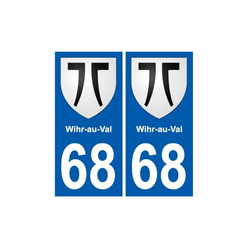 68 Wihr-au-Val wappen aufkleber typenschild aufkleber stadt