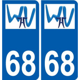 68 Wihr-au-Val wappen aufkleber typenschild aufkleber stadt
