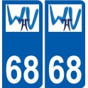 68 Wihr-au-Val wappen aufkleber typenschild aufkleber stadt