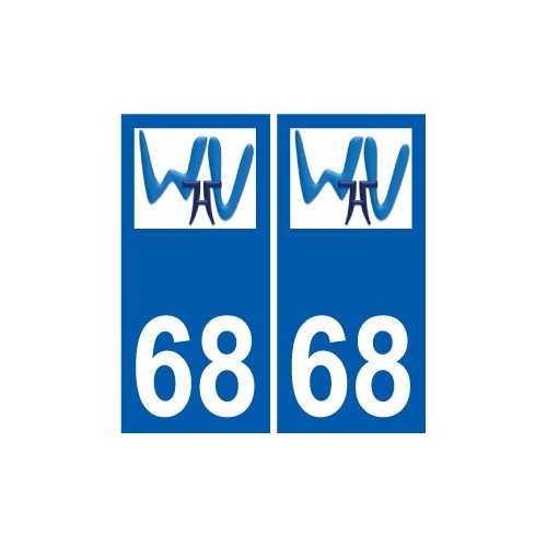 68 Wihr-au-Val stemma adesivo piastra adesivi città
