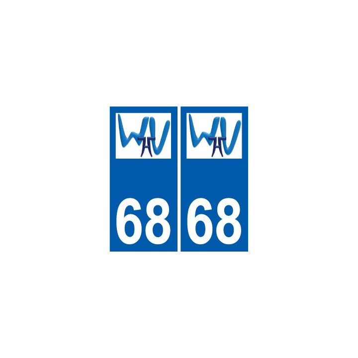 68 Wihr-au-Val wappen aufkleber typenschild aufkleber stadt