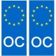 Oc occitan europe autocollant plaque