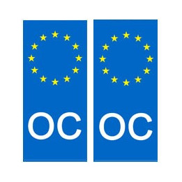 Oc occitan europe autocollant plaque