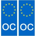 Oc occitan europe autocollant plaque