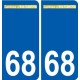 68 Wolfgantzen logo autocollant plaque stickers ville