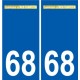68 Wolfgantzen logo autocollant plaque stickers ville