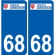 68 Zimmersheim logo autocollant plaque stickers ville