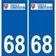 68 Zimmersheim logo autocollant plaque stickers ville