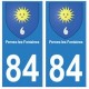 84 Pernes-les-Fontaines blason ville autocollant plaque