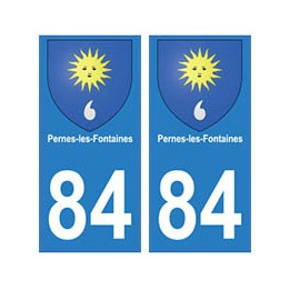 84 Pernes-les-Fontaines blason ville autocollant plaque