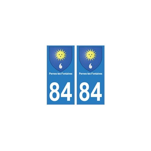 84 Pernes-les-Fontaines blason ville autocollant plaque