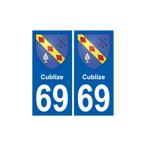69 Cublize wappen aufkleber typenschild aufkleber stadt