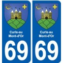 69 Curis-au-Mont-d_Or blason autocollant plaque stickers ville