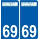 69 Fontaines-Saint-Martin logo autocollant plaque stickers ville