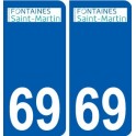 69 Fontaines-Saint-Martin logo autocollant plaque stickers ville