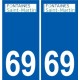 69 Fontaines-Saint-Martin logo autocollant plaque stickers ville