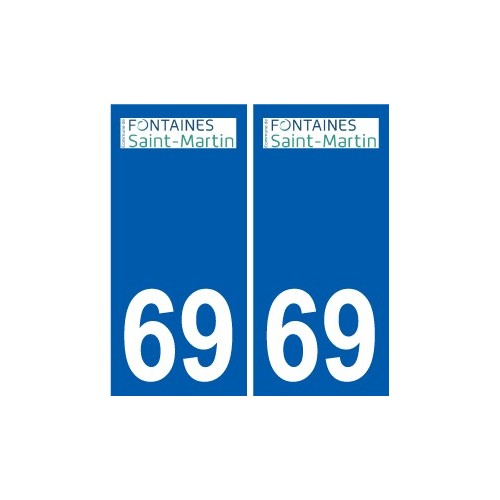 69 Fontaines-Saint-Martin logo autocollant plaque stickers ville