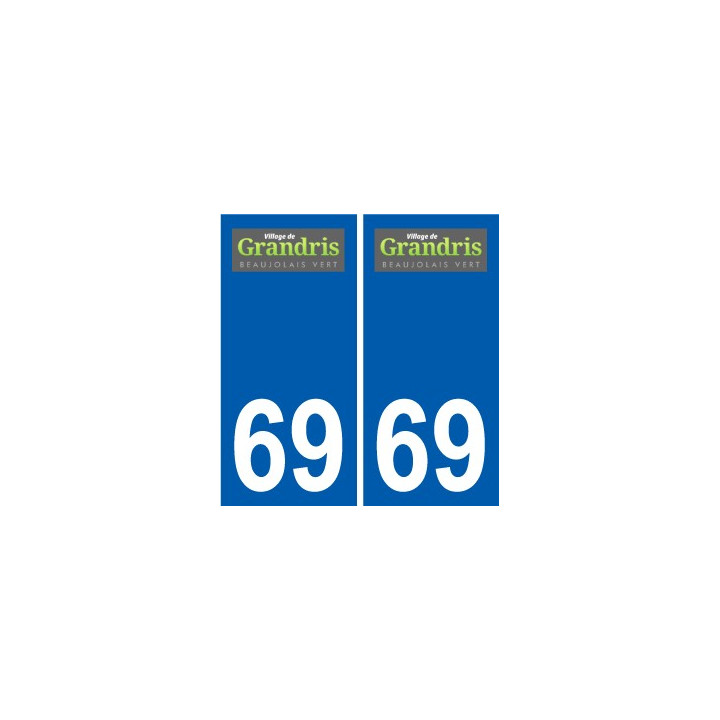 69 Grandris wappen aufkleber typenschild aufkleber stadt