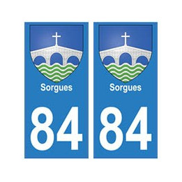 84 Sorgues blason ville autocollant plaque
