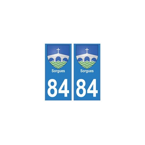 84 Sorgues blason ville autocollant plaque