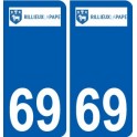 69 Rillieux-la-Pape logo autocollant plaque stickers ville