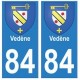 84 Vedène blason ville autocollant plaque