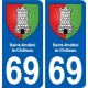 69 Saint-Andéol-le-Château blason autocollant plaque stickers ville