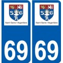 69 Saint-Genis-l_Argentière logo autocollant plaque stickers ville