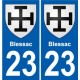 23 Léry blason autocollant plaque stickers ville