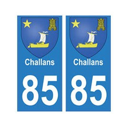 85 Challans ville autocollant plaque blason armoiries stickers département
