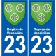 23 Léry blason autocollant plaque stickers ville