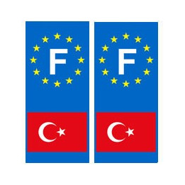 Turquie F europe autocollant plaque