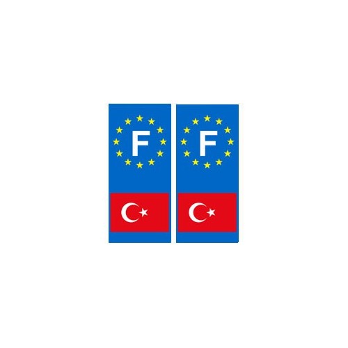 Turquie F europe autocollant plaque