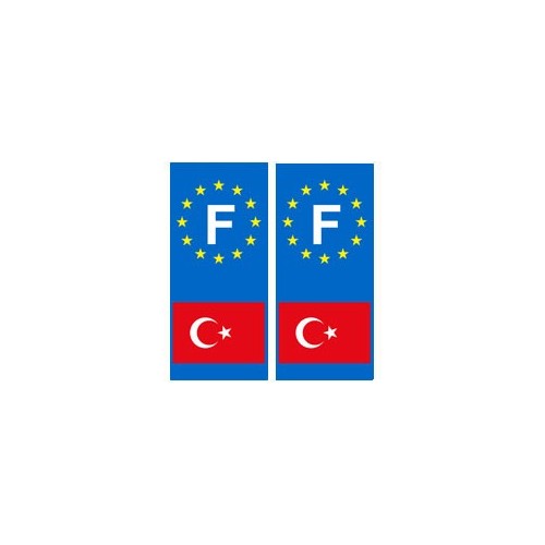 Turquie F europe autocollant plaque