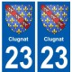23 Léry blason autocollant plaque stickers ville