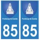 85 Fontenay-le-Comte ville autocollant plaque blason 