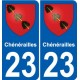 23 Léry blason autocollant plaque stickers ville