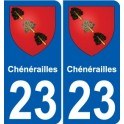 23 Léry blason autocollant plaque stickers ville