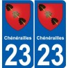23 Léry blason autocollant plaque stickers ville