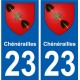 23 Léry blason autocollant plaque stickers ville