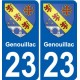 23 Léry blason autocollant plaque stickers ville